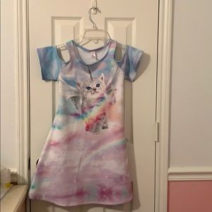 Justice caticorn rainbow dress big kids size 12